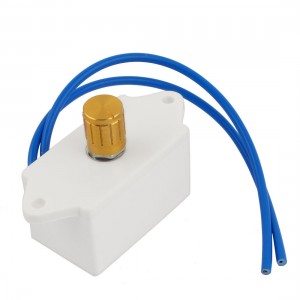 White Plastic Shell AC 220V 1500W 2-Wires Speed Control Switch