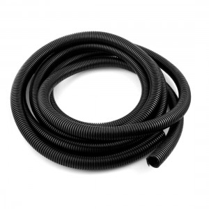 5M 16.4ft 25mm Flexible Insulated Black PVC Corrugated Tube Hose Cable Pipe