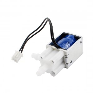 DC 6V 3mm 40g 2-Ports Open Frame Solenoid Electromagnet Gas Valve