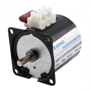 AC 220V 14W 50RPM 7mm Shaft Synchronous Reduction Gear Motor Black