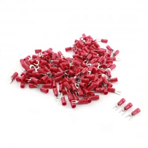 240PCS Red Insulated Fork Terminals Cable Lug AWG12-10 SV5.5-4+SV5.5-5+SV5.5-6