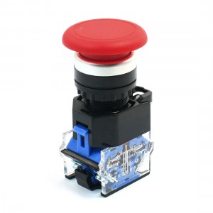 660V 10A DPST Momentary Red Mushroom Head Emergency Stop Pushbutton Switch
