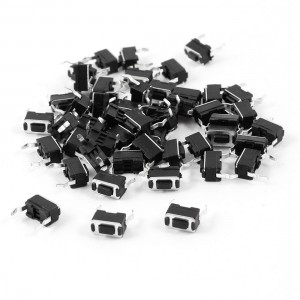 50 Pcs Momentary Rectangle Button SPST Tactile Tact Switch 6mmx3mmx4.3mm