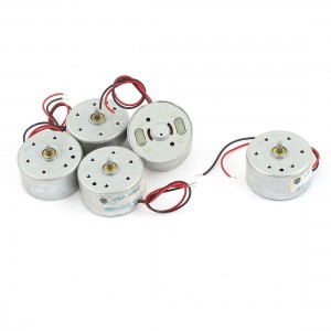 5 x 10000RPM 25mm Diameter Wired Mini Motor DC 6V