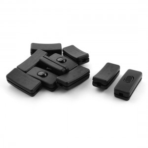 10PCS Single Pole ON OFF Control In Line Cord Switches Black AC125V 3A 250V 6A