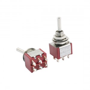 2pcs Switching Light Toggle Switch ON/OFF/ON 6Pins 2P2T AC 250V 2A 120V 5A