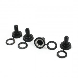 4PCS 12mm 0.47" Waterproof Toggle Switch Cover Cap Seal Boot Black