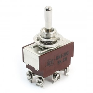 KN1-203 DPDT 3 Way ON/OFF/ON Locking Rocker Toggle Switch AC250V 2A