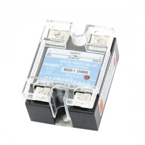 MGR-1 D4850 DC 3-32V to AC 24-480V 50A Solid State Relay w Clear Cover
