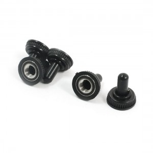 5PCS 6mm Waterproof Toggle Switch Cover Cap Seal Boots Black