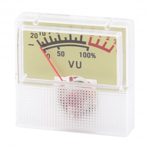 40mmx40mm No Light Amplifier Audio Loudspeaker Panel VU Meter Box 500uA 700 Ohm