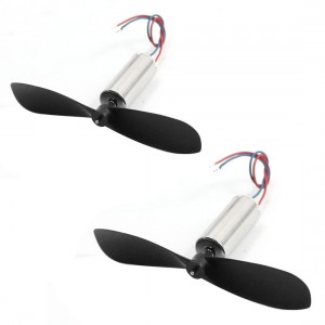 Pair DC 3.7V 40000RPM 100mA 7 x 16mm Motors w Helicopter Propellers
