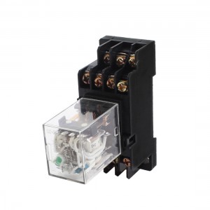 DC12V Coil 4PDT 14Pin 35mm DIN Rail Mount Plug-in Power Relay HH54PL