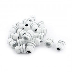 Nylon Waterproof Cord Grip 6-12mm Dia Cable Gland Connector PG13.5 20Pcs