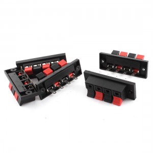 5 Pcs 4 Pin Spring Loaded Speaker Terminals Board Connector 70mmx24mm