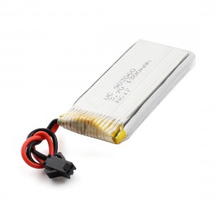 3.7V 1300mAh 15C 2-Pin JST-SM Connector Rechargeable 1S Lipo Battery
