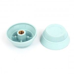 2Pcs Plastic 7mm Dia Female Thread Desk Fan Blade Nuts Blue