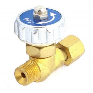 Brass Flame Cutter Machine Oxygen Flow Adjuster Valve 1/4PT Thread