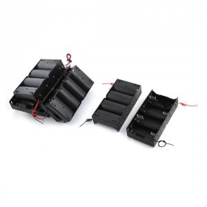 7Pcs Black 4 x 1.5V C Size Battery Batteries Holder Case w Wire Leads