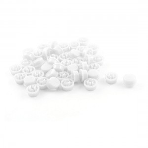 45pcs White Plastic Pushbutton Caps Cover for 12mmx12mmx7.3mm Tact Switch
