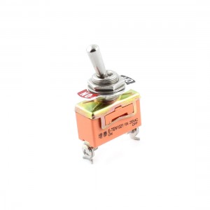 12mm Thread Panel Mount SPST 2 Positions Latching Metal Toggle Switch