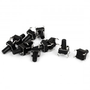 10pcs Momentary Tactile Tact Push Button Switch 6x6x9.5mm DIP Through-Hole 4 Pin