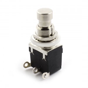 12mm Thread 3-Pin SPDT Latching Metal Electric Guitar Foot Pedal Switch