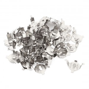 50pcs Silver Tone Metal AG3 Alkaline Button Coin Battery Plate 8mm Dia