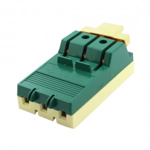 AC 380V 32A 3 Pole One Throw Circuit Control Knife Disconnect Switch Green