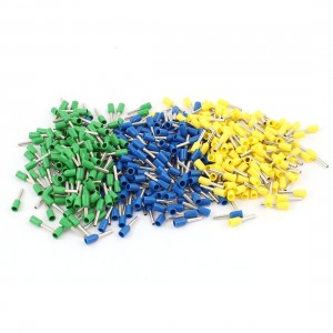 480pcs E1008 Model AWG18 Assorted Colors Insulated Pin Terminal Connector