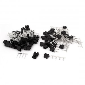 25 Sets 2.5mm Pitch 4-Pin JST SM Plug Housing w Crimp Terminal Connector