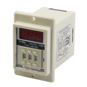 AC 48V 8 Pin 0 1 99 9 Minute Digital Timer Time Delay Relay Beige ASY 3D