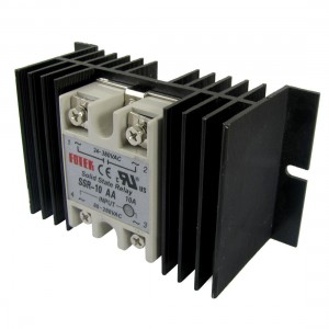 Temprature Control Solid State Relay SSR 10A 24 380V AC 80 280V AC Heat Sink
