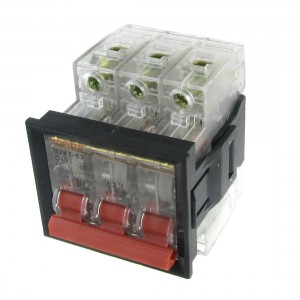 AC 400V 40A 3P Transparent Miniature Circuit Breaker with Mounting Bracket