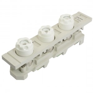 AC 500V 5A Ceramic Fuse Link E27 3P 690V 25A Screw Base w Gray Plastic Holder