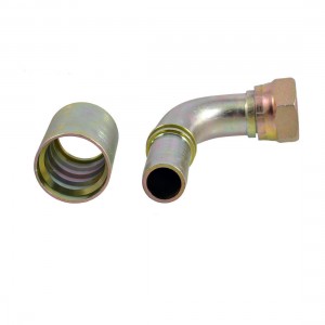 Hex Bushing 1/2" NPT Female Threaded L Shaped Cone Hose Oil Pipe Fitting