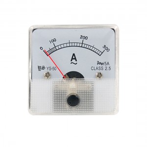 Clear Plastic Frame Analog Ampere Meter AC 300A
