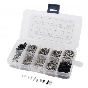 RC Airplane 10 Size Cross Socket Cap Head Screw Set 1000Pcs
