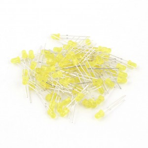 80 Pcs 2pins 3mm Round Bright Yellow LED Bulb Light Emitting Diodes Replacements