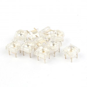 10 Pcs 5mm 4pin Dome Piranha Super Flux LED Bulb Yellow Light Emitting Diodes