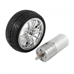 RC Toy DC6V 133rpm Speed Reducer Gear Motor w Wheel w Motor Holder