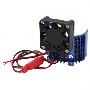 Blue Aluminum Alloy Heatsink w 5V Cooling Fan for 1 10 Car 540 B36 Size Motor