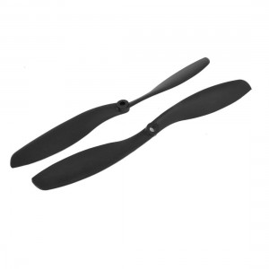 Pair Double Blades 8x4 5 Black Plastic CW CCW RC Model Airplane Prop Propeller