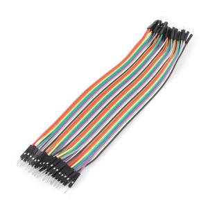 40 Pcs 1P-1P Male to Male Breadboard Jumper Cable Wire 20cm 2.54mm for Arduino