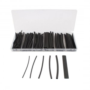 160pcs 2 1 Heat Shrink Wire Wrap Assortment Tubing Tube Sleeve 6 Sizes Kit Black