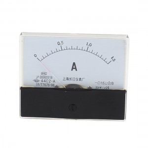 DC 0 1 5A Class 1 5 White Clear Plastic Panel Electric Measure Ammeter Gauge