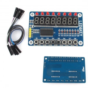 TM1638 Digital 8 Bit LED Tube 8 Keys Display Board for AVR Arduino Arm