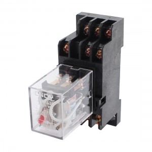 HH53P AC24V Coil 3PDT 11 Pin Power Relay w 35mm DIN Rail Mount Socket