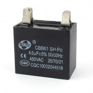 AC 450V 4uF 4pin Polypropylene Film Ceiling Fan Motor Run Capacitor CBB61