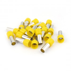 20 Pcs Wire Crimp Connector Terminal Insulated Ferrule Yellow E25 16 4AWG 25MM2